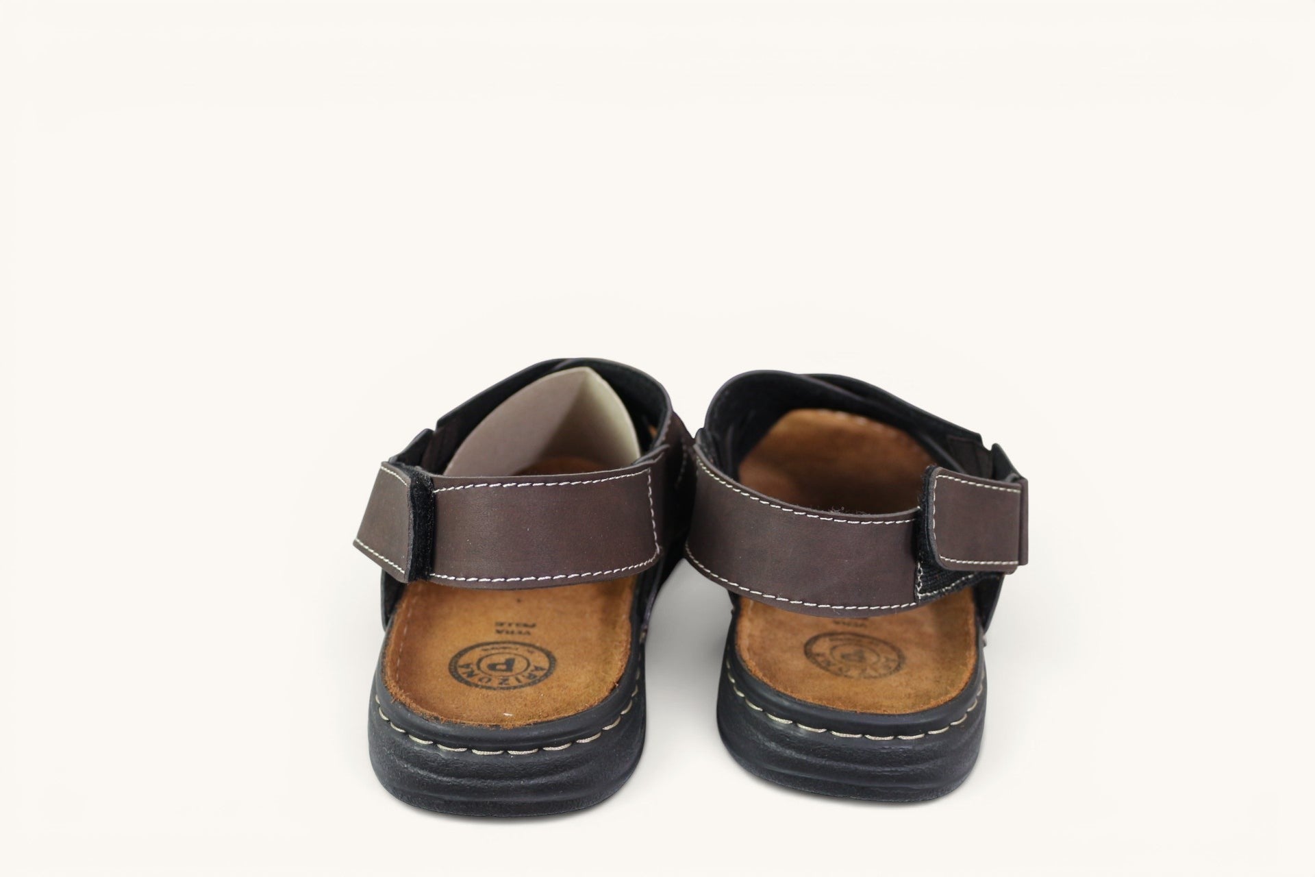 Sandales homme Frippindealz Arizona by Patrizia marron à bride arrière réglable et semelle souple confortable