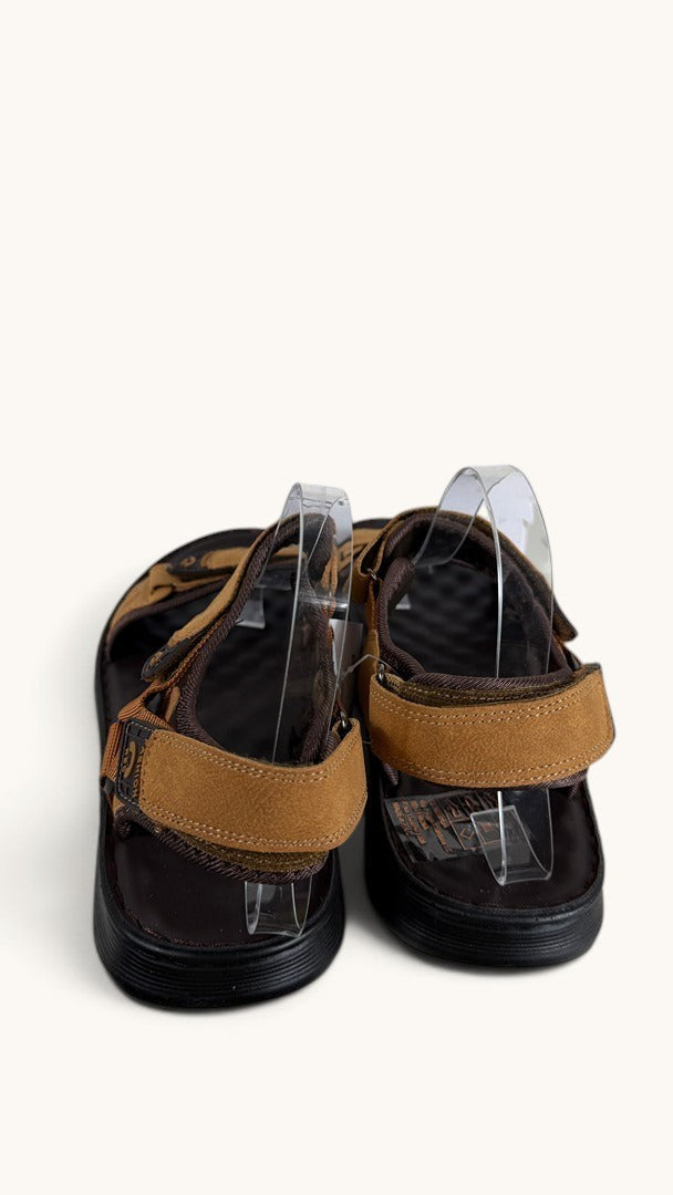 Sandales Frippindealz Rocket Men marron en cuir synthétique avec brides ajustables et semelle ergonomique