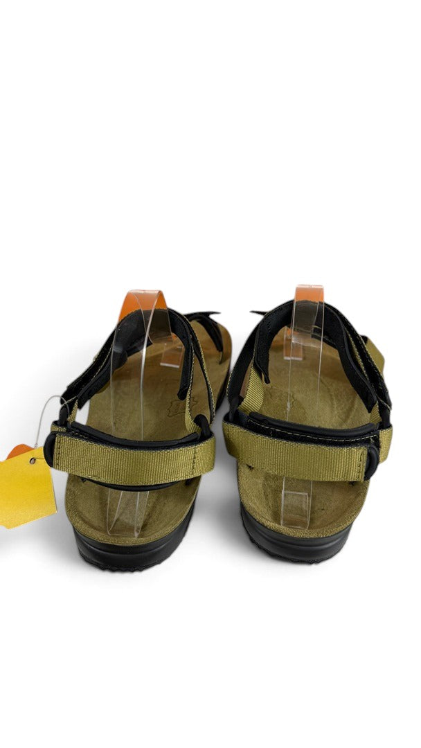 Sandales de randonnée Frippindealz Lizard Super Hike kaki en cuir avec semelle Vibram et brides réglables