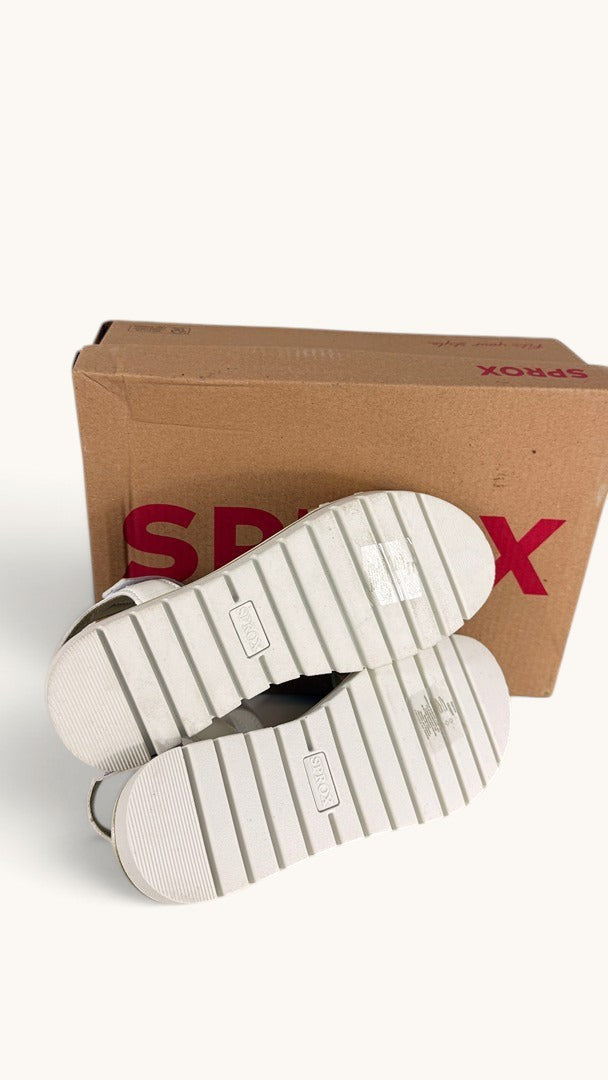 Sandales Frippindealz Sprox blanches et dorées pour fille avec semelle crantée et boîte d'origine