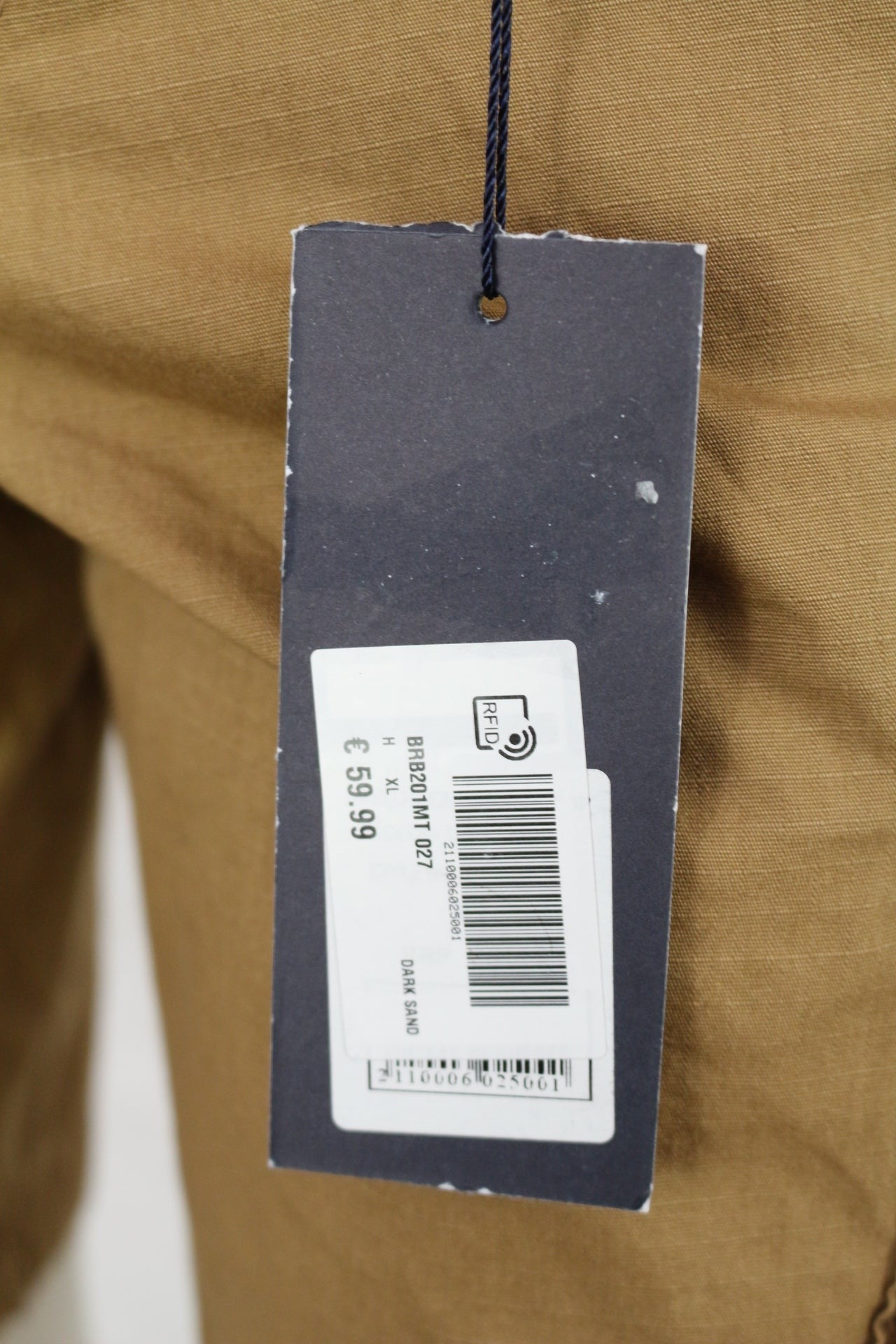 Short cargo homme Frippindealz Bruce & Butler en coton couleur Dark Sand, neuf avec étiquette d'origine.