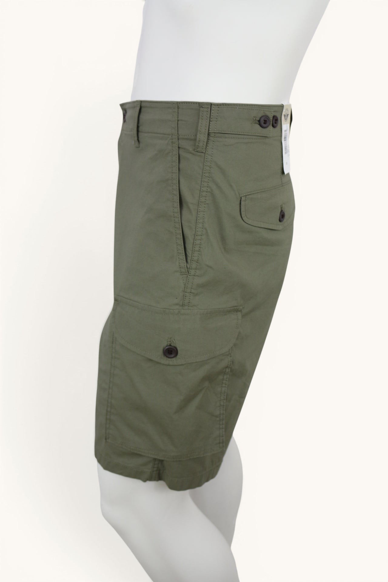 Short cargo homme Frippindealz Dockers kaki olive en coton stretch avec poches latérales à rabat, coupe Relaxed Fit