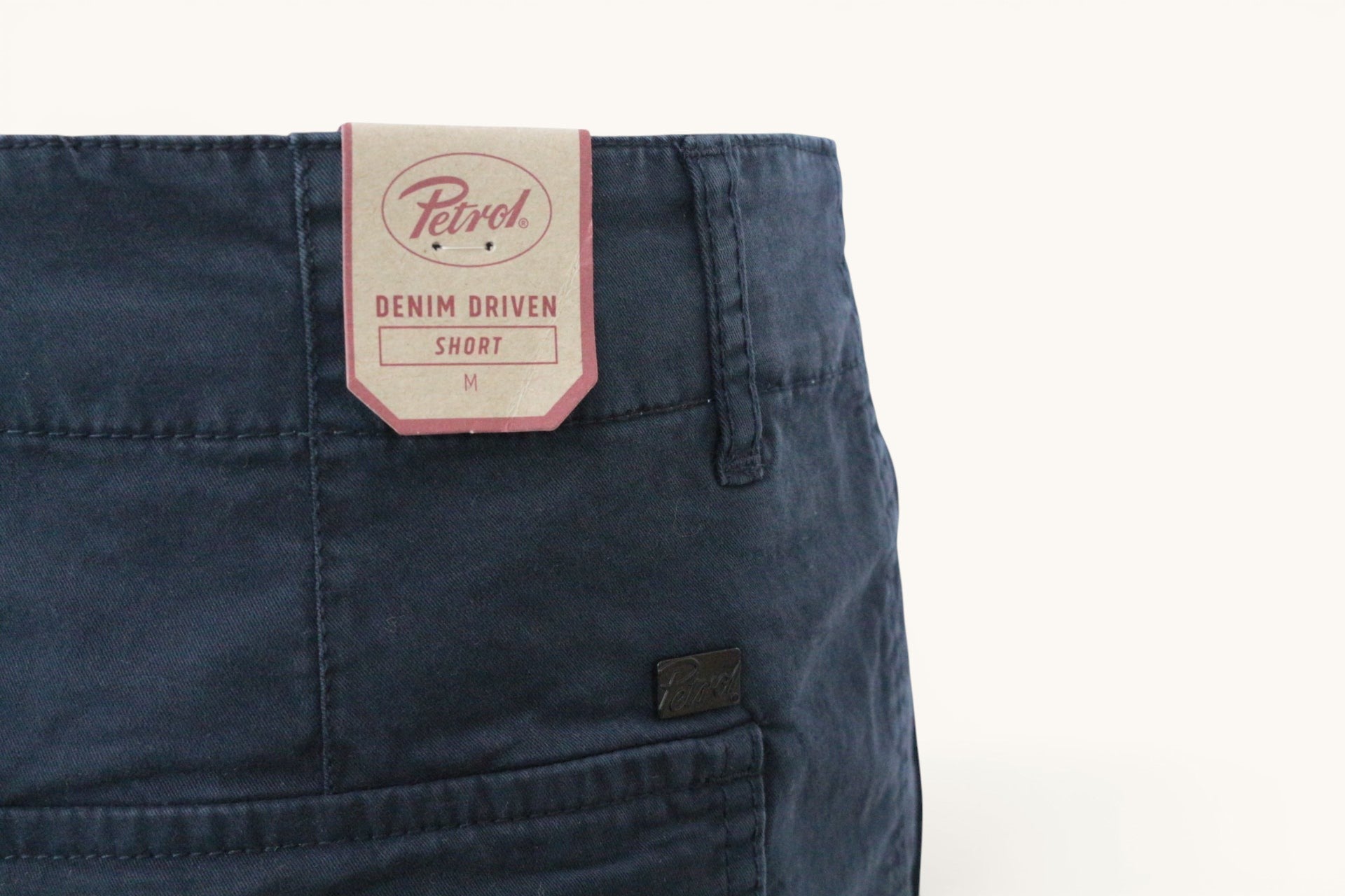 Short cargo homme Frippindealz Petrol Industries bleu nuit en coton, neuf avec étiquette, taille M