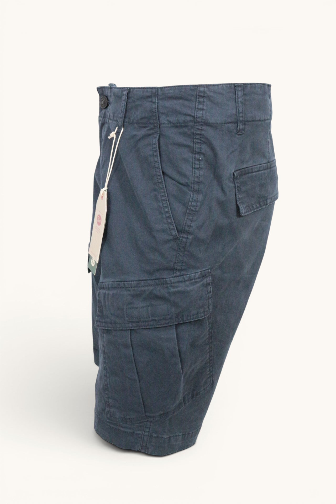 Short cargo homme Frippindealz Petrol Industries bleu nuit en coton avec poches latérales, neuf avec étiquette.