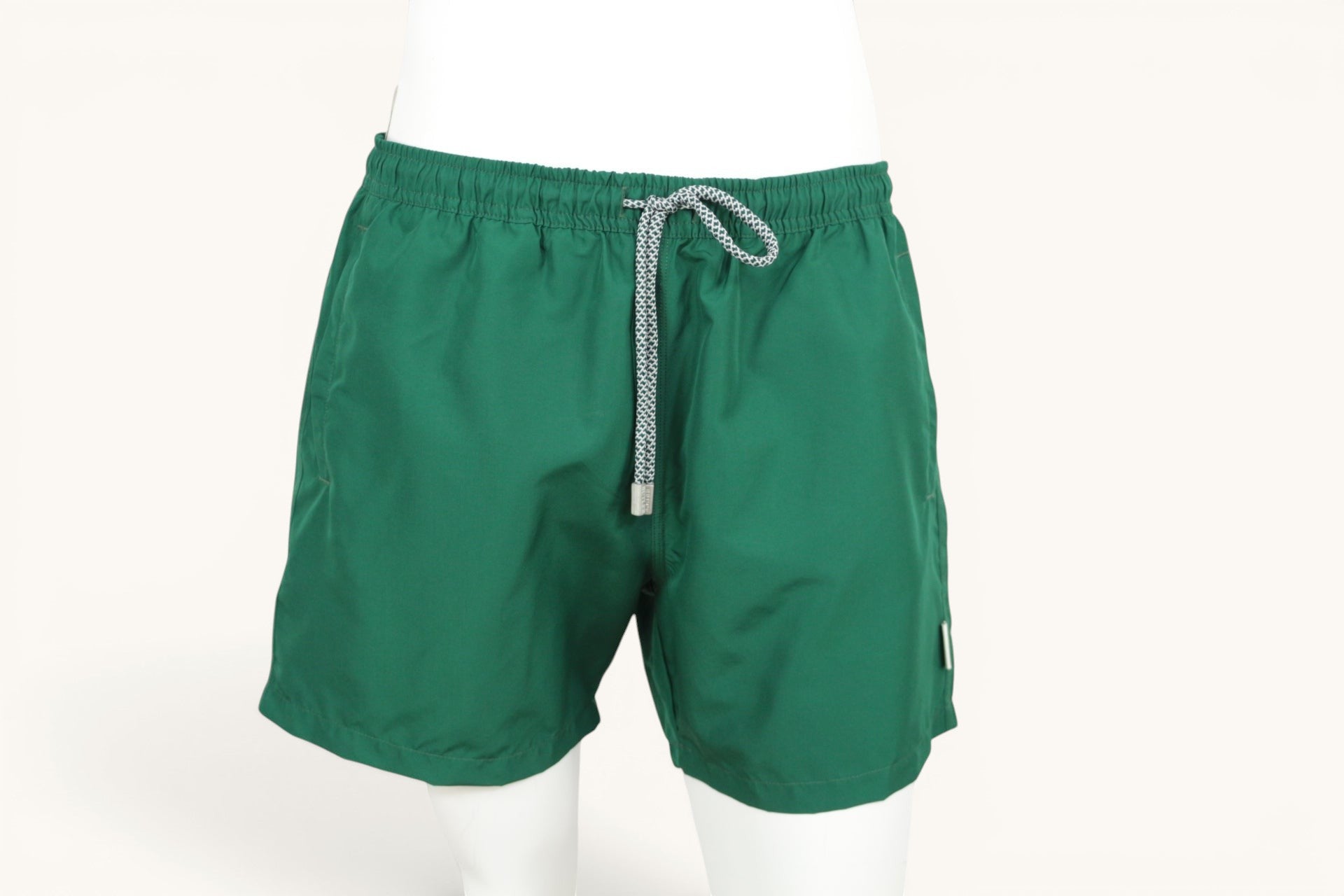 Short de bain homme Frippindealz Bruce & Butler vert foncé avec taille élastiquée et cordon de serrage contrastant