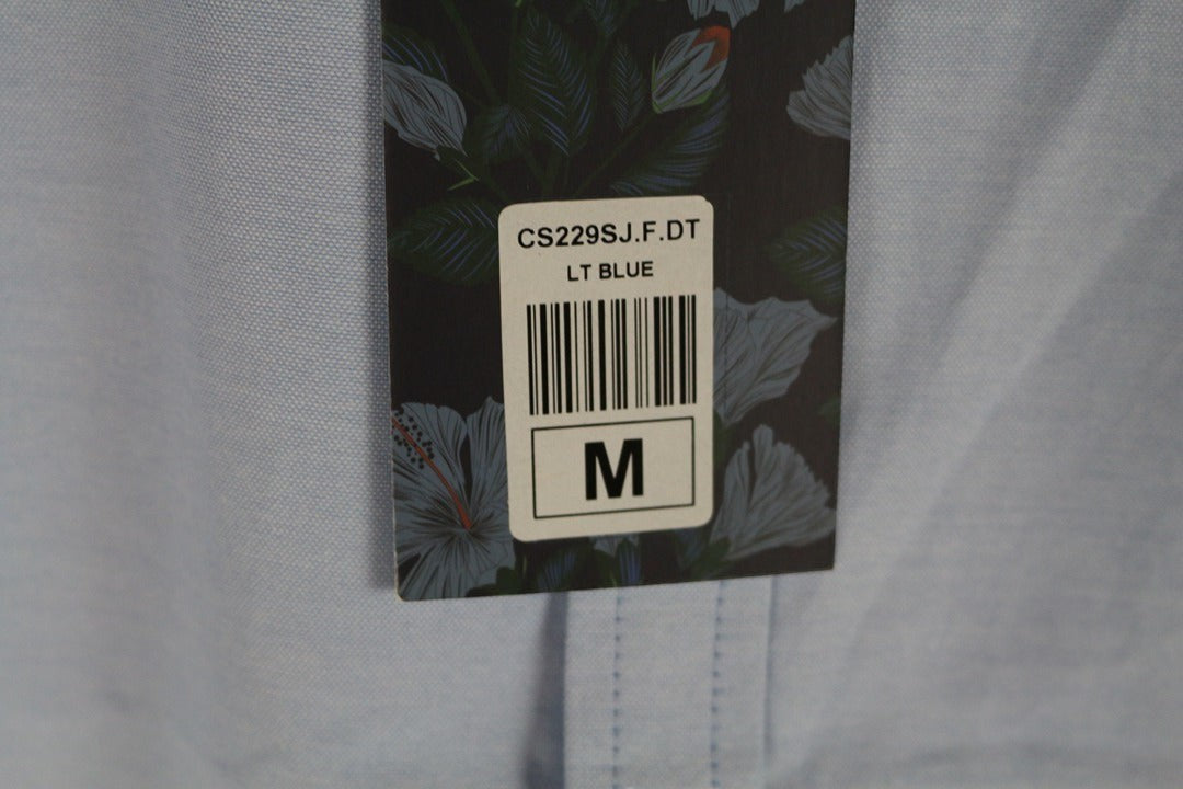 Chemise Frippindealz Steel & Jelly bleu clair en coton avec étiquette de taille M neuve
