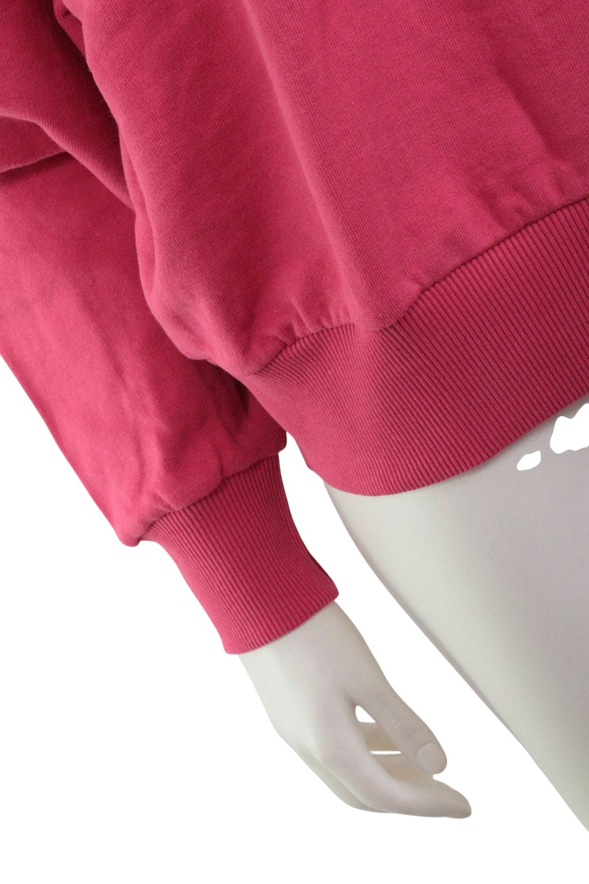 Sweat-shirt rose Frippindealz en mélange coton et polyester avec finitions côtelées aux poignets et à la taille