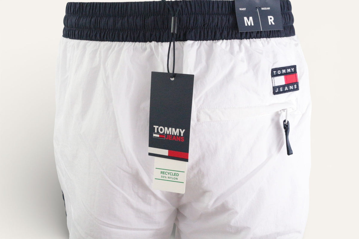 Pantalon jogging Frippindealz Tommy Jeans blanc en polyamide avec logo brodé et étiquette neuve