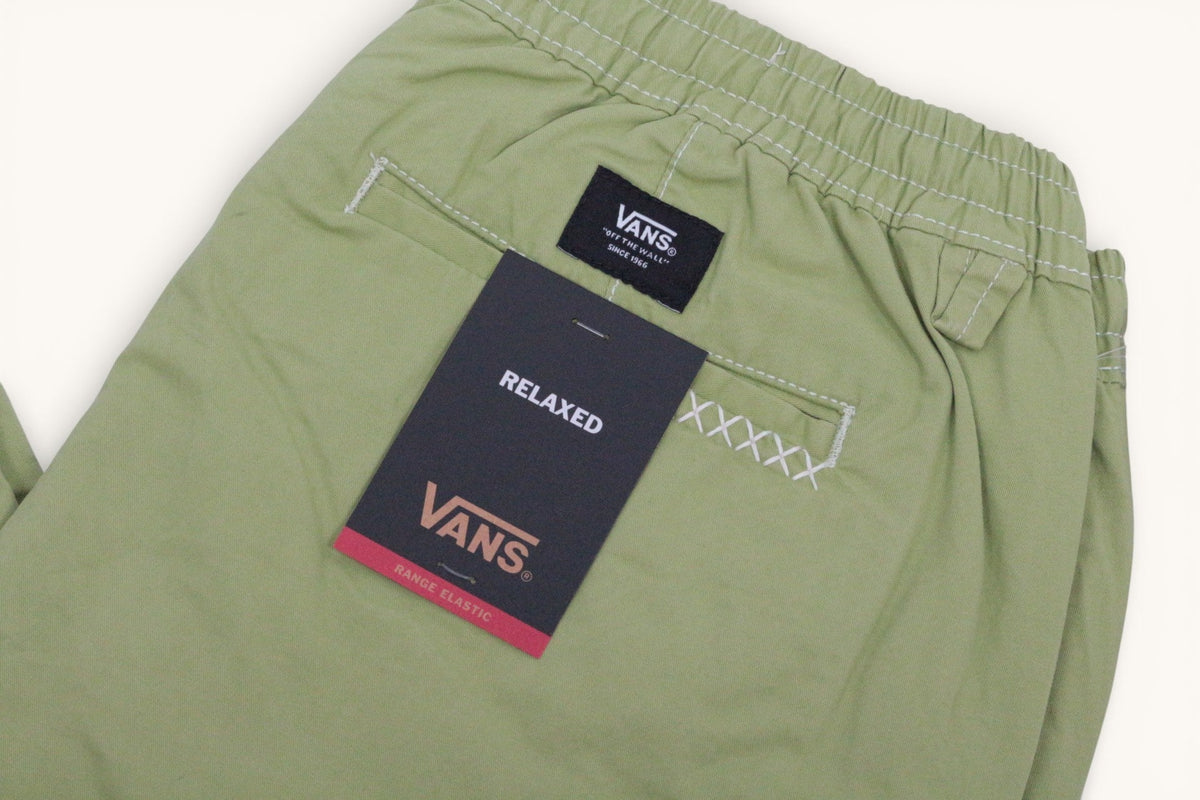 Pantalon vert Frippindealz Vans en coton et polyester avec taille élastiquée et étiquette neuve