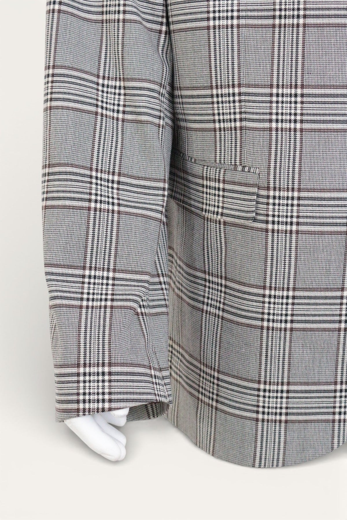 Blazer Frippindealz Ziltt à motif prince de galles noir et blanc en mélange de polyester et viscose