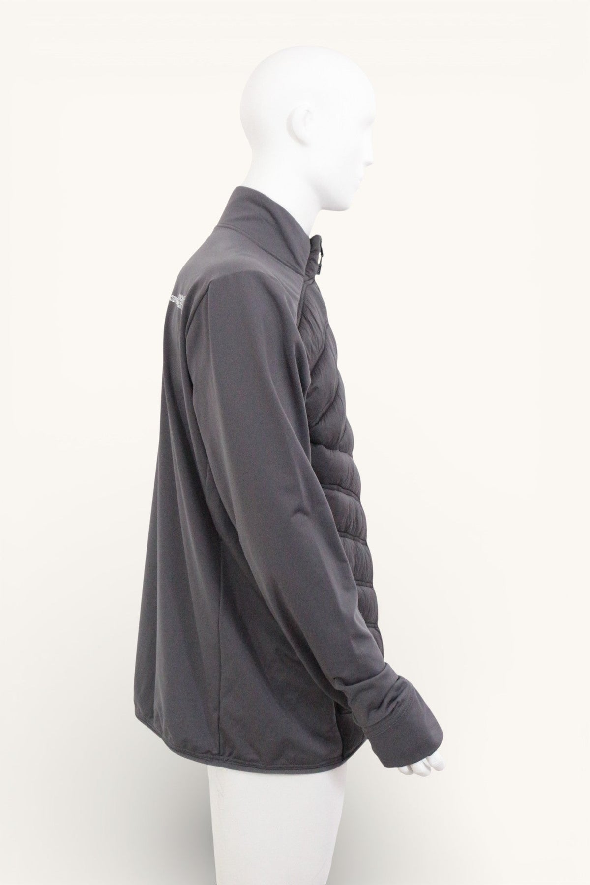 Veste hybride Frippindealz Rock Experience noire et grise pour homme avec empiècements matelassés et col montant