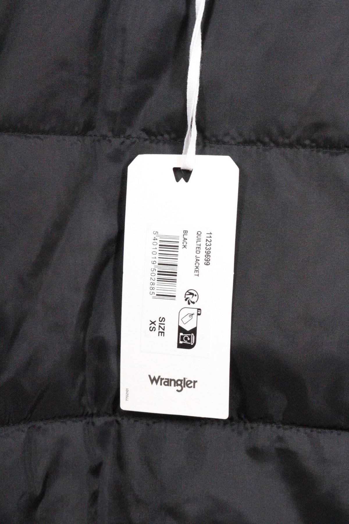 Doudoune noire Wrangler Frippindealz avec étiquette de prix neuve et détails de taille XS