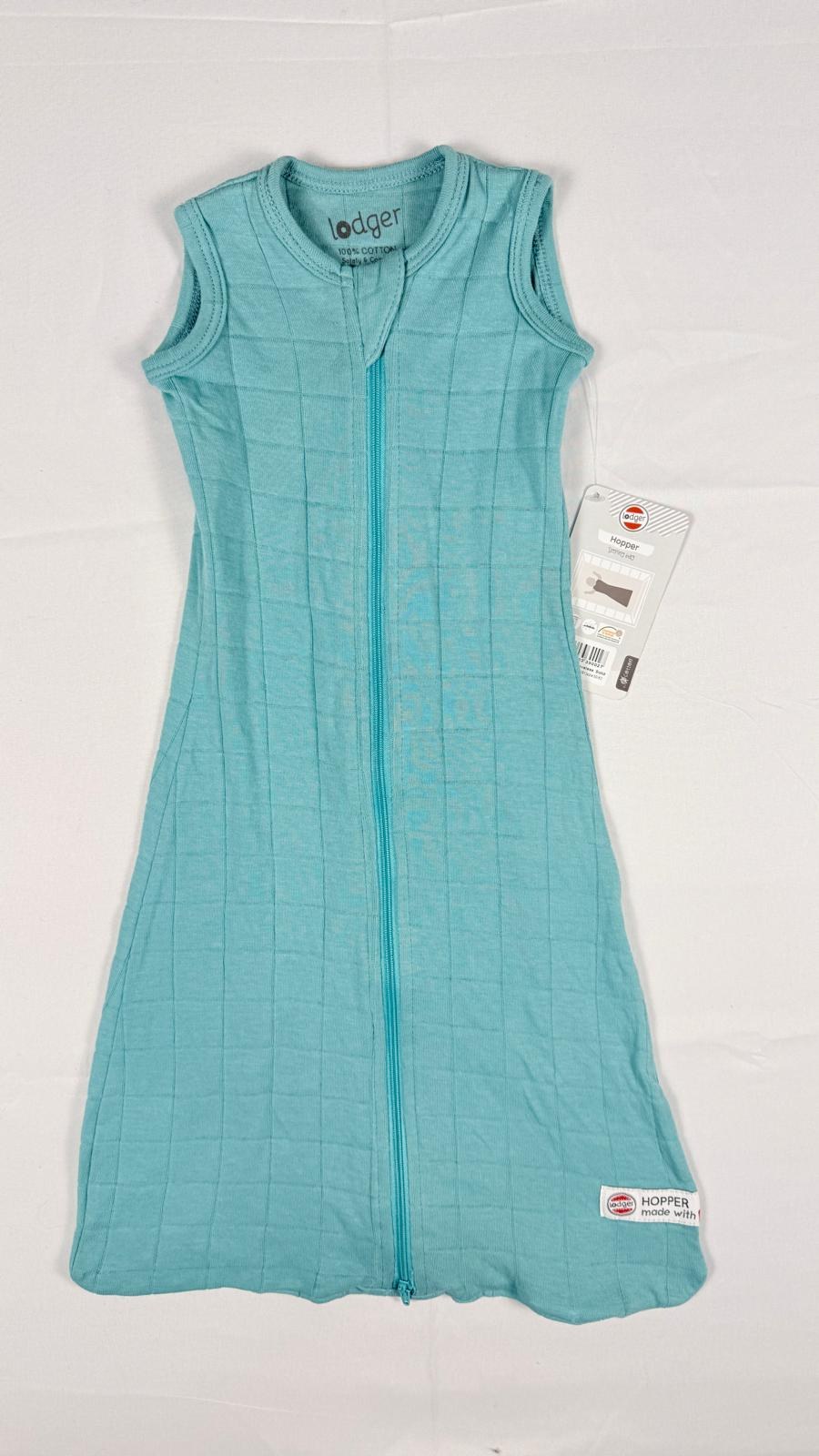Gigoteuse Lodger Hopper turquoise sans manches avec zip central – Frippin'Dealz