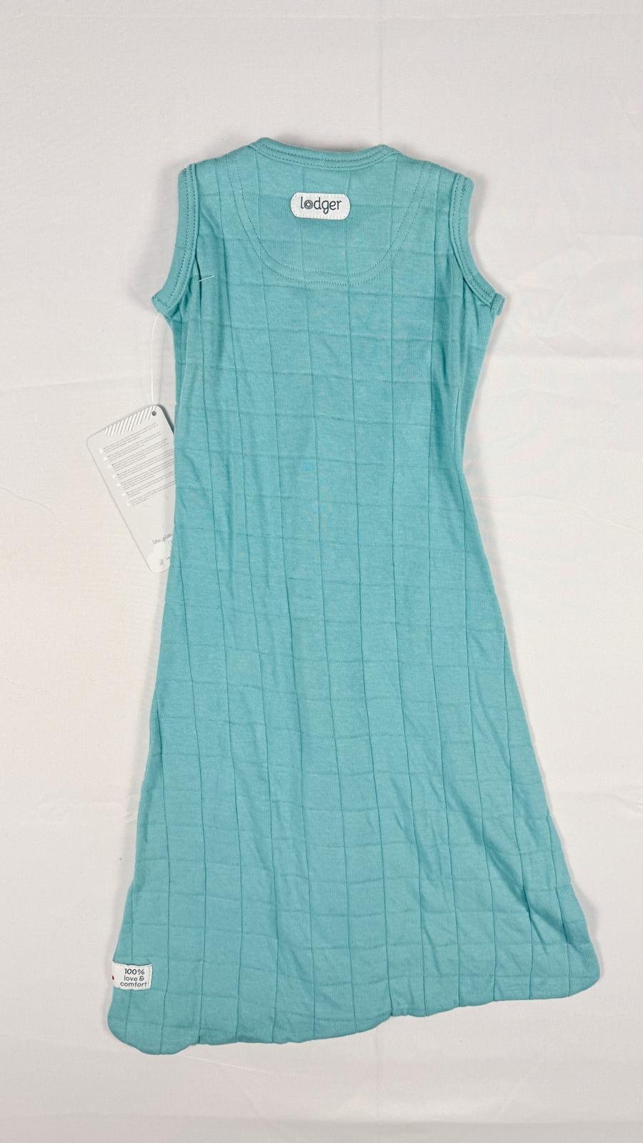 Dos de la gigoteuse Lodger turquoise avec étiquette brodée – Frippin'Dealz