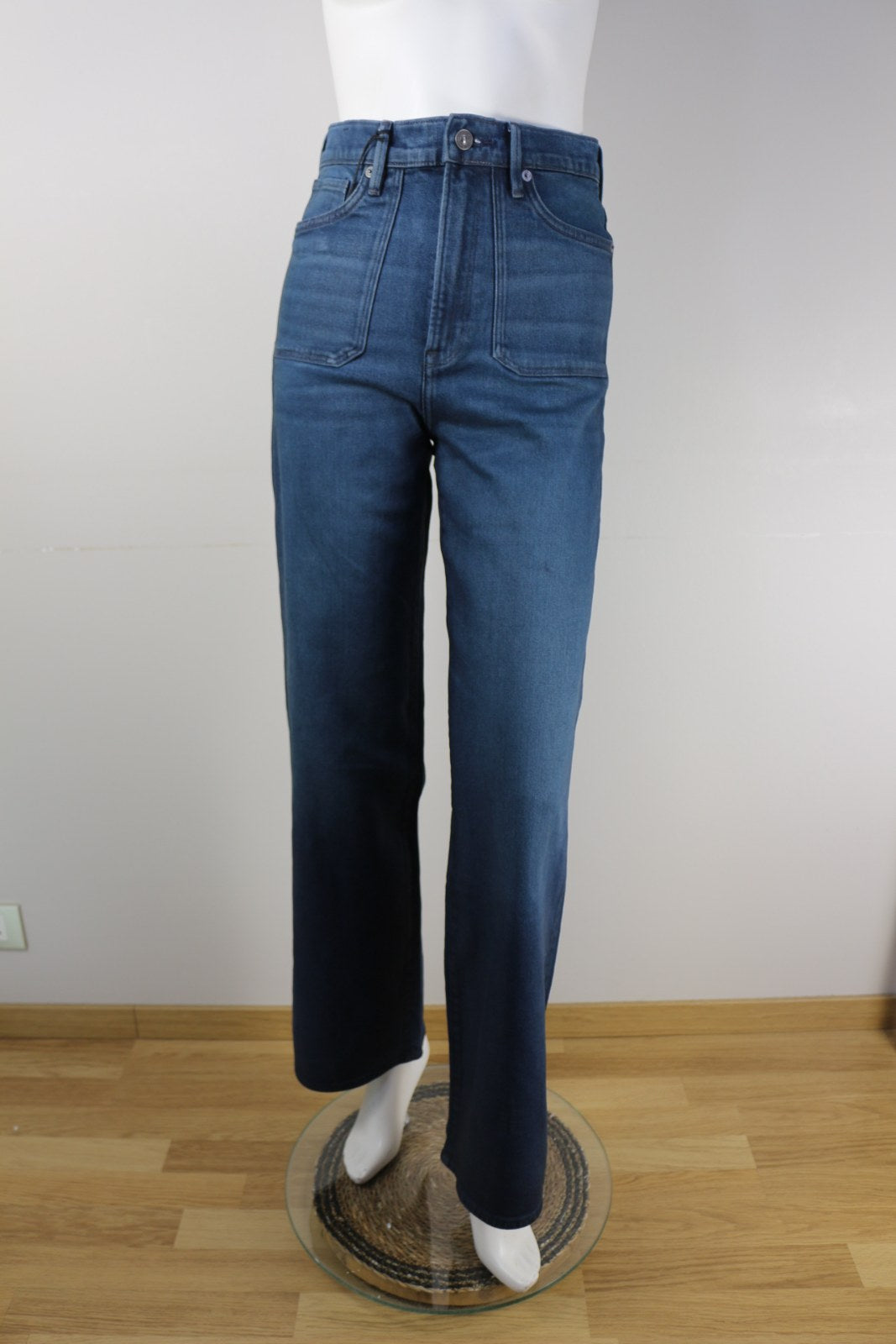 Jean G-Star Raw bleu dégradé et jambe ample, vue de face – Frippin'Dealz