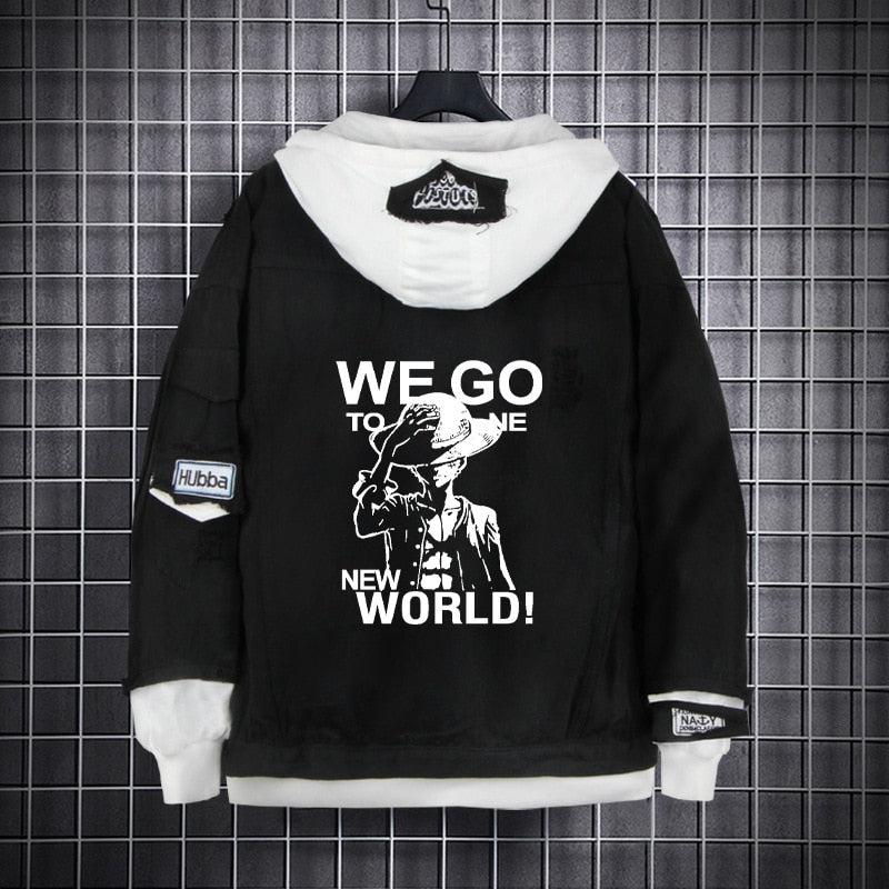 Veste sweat noire imprimé Monkey D. Luffy inspirée de One Piece – photo 1 – Frippin'Dealz