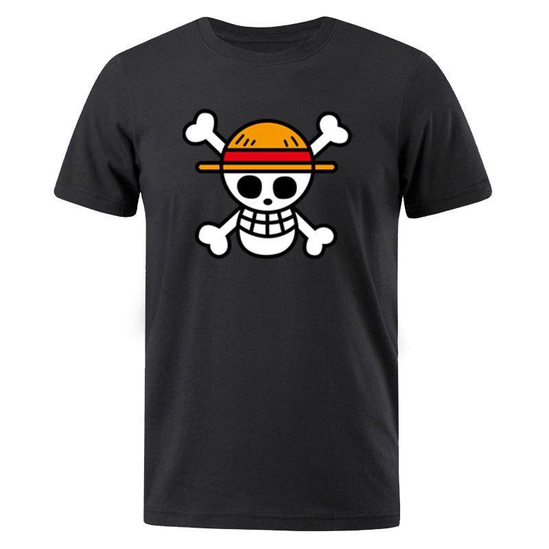 T-shirt drapeau pirate chapeau de paille inspiré de One Piece – photo 2 – Frippin'Dealz