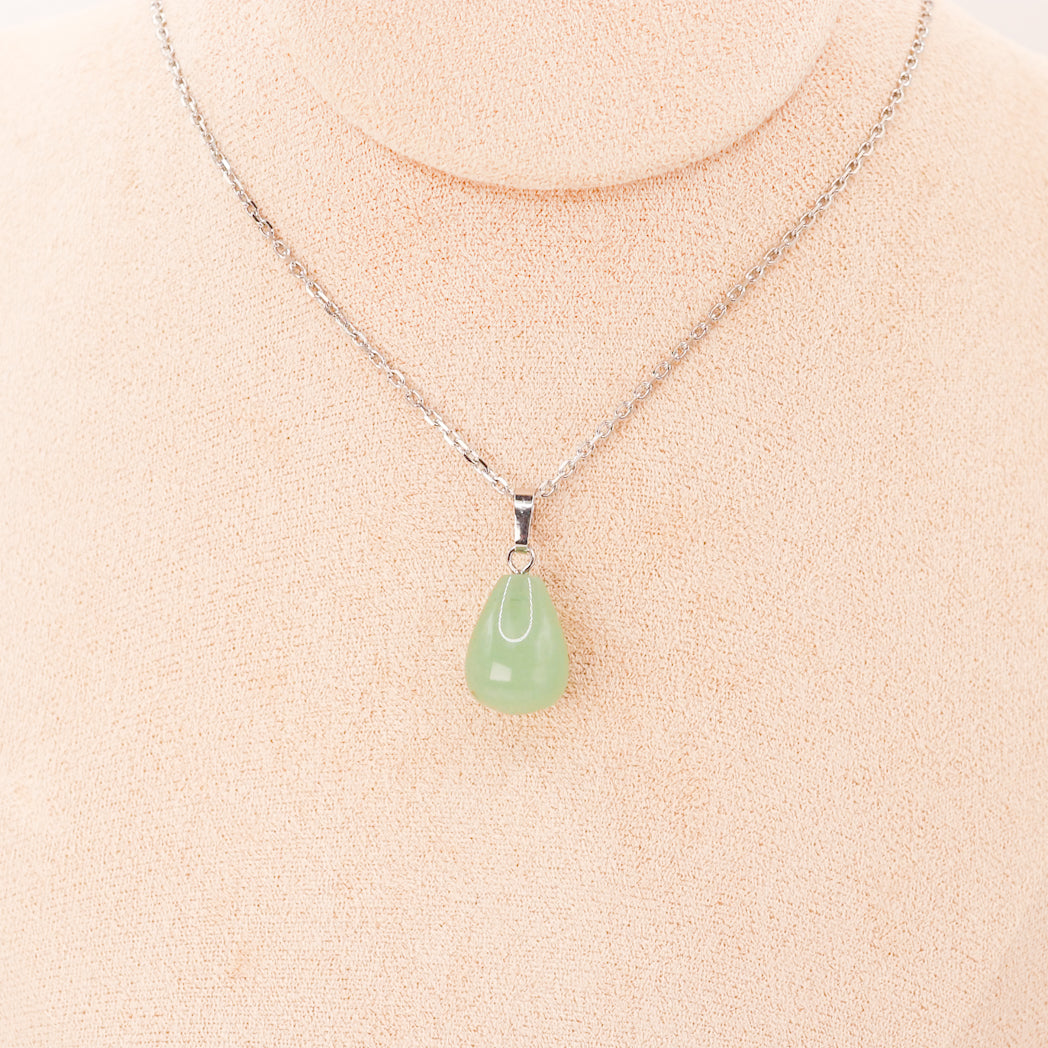 Pendentif goutte en aventurine verte Solstice et Minéraux – photo 1 – Frippin'Dealz