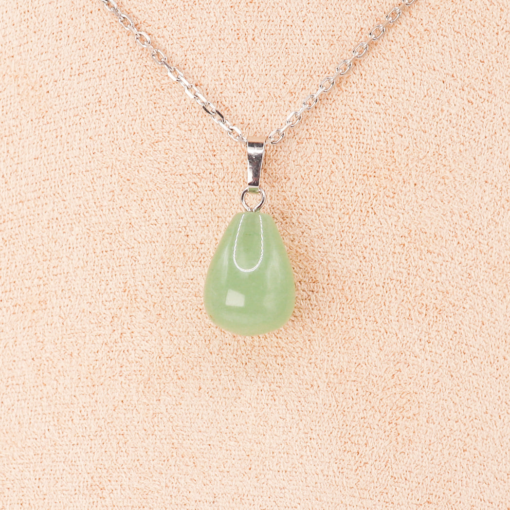 Pendentif goutte en aventurine verte Solstice et Minéraux – photo 2 – Frippin'Dealz
