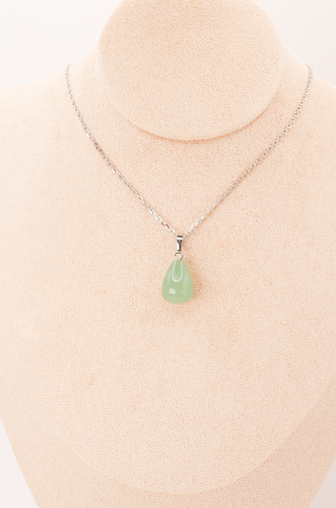 Pendentif goutte en aventurine verte Solstice et Minéraux – photo 4 – Frippin'Dealz