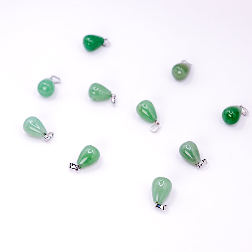 Pendentif goutte en aventurine verte Solstice et Minéraux – photo 3 – Frippin'Dealz