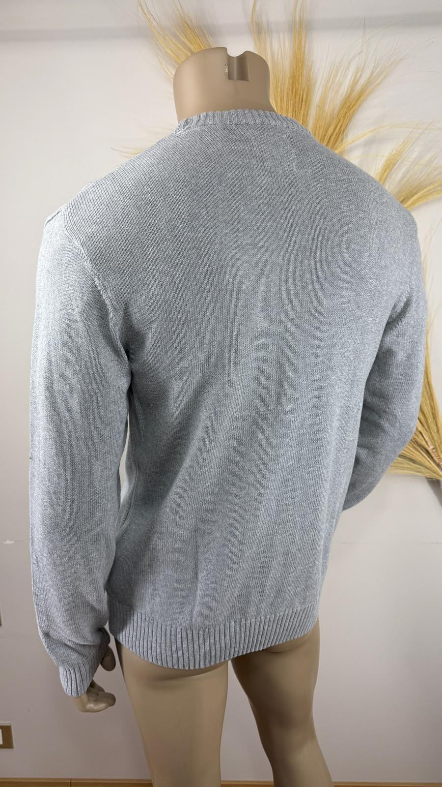 Dos du pull Levi's gris chiné en maille de coton – Frippin'Dealz