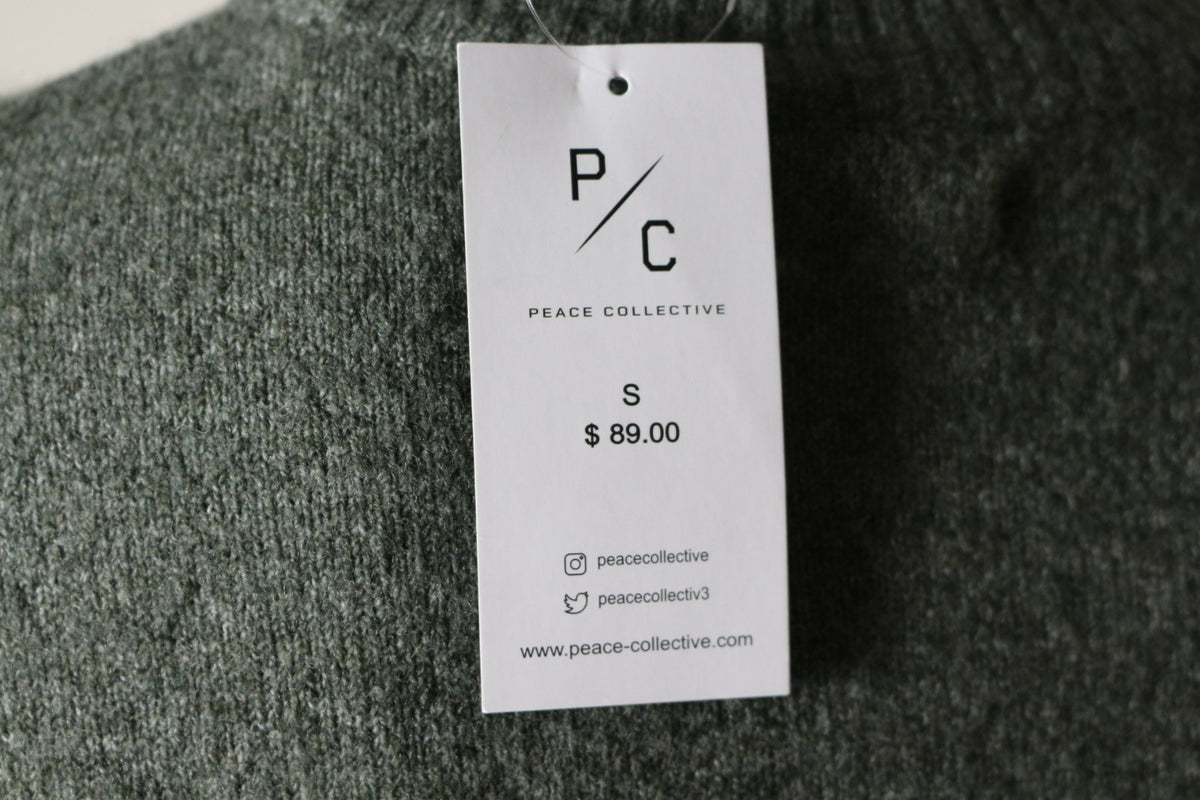 Étiquette Peace Collective taille S du pull gris – Frippin'Dealz