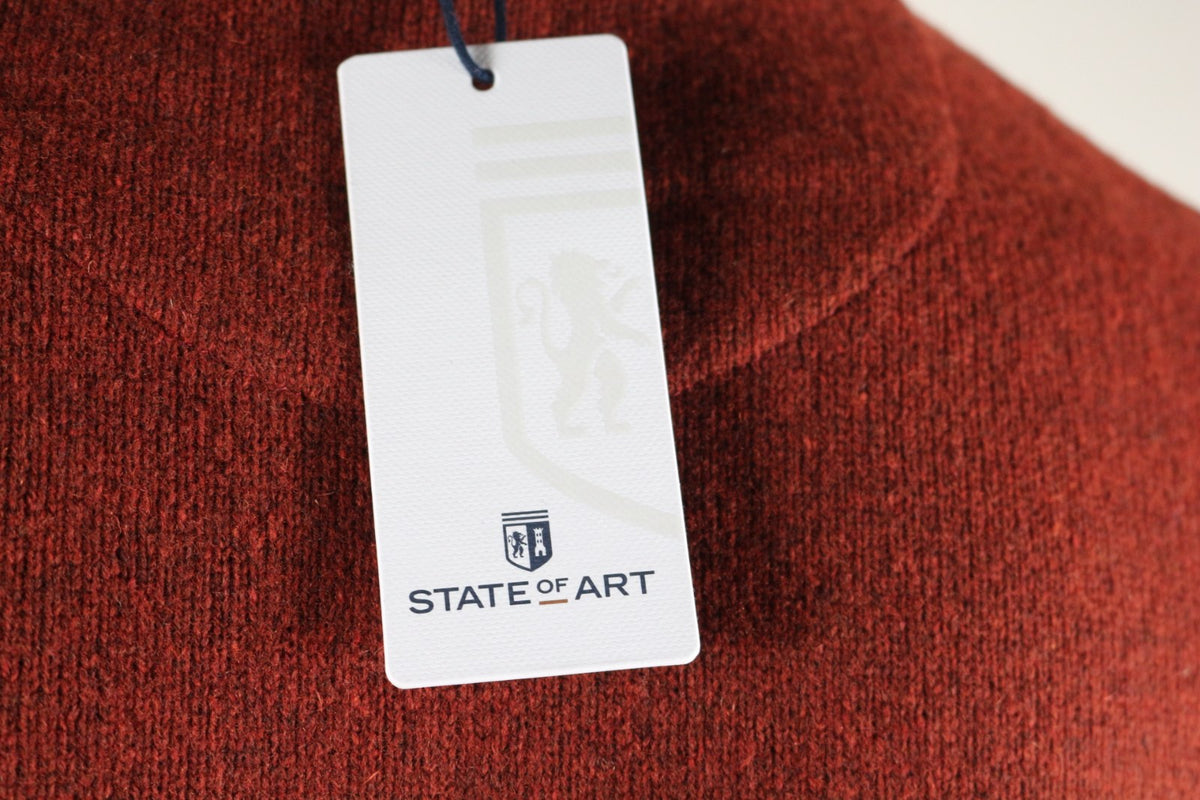 Dos du pull State of Art rouille avec étiquette cartonnée – Frippin'Dealz