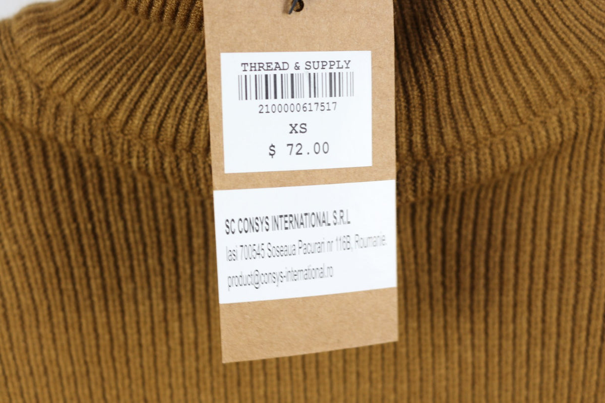 Étiquette de prix neuve attachée au pull Thread & Supply taille XS – Frippin'Dealz