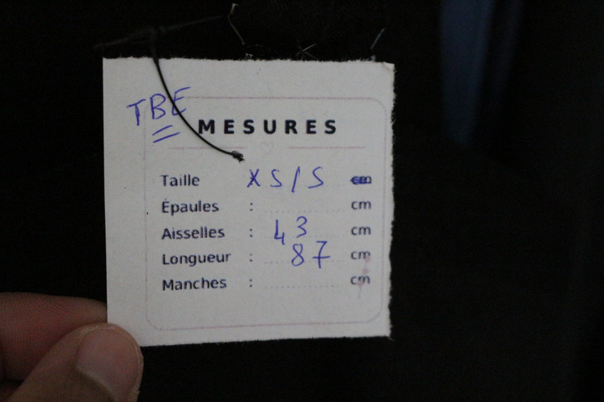 Étiquette de mesures de la robe Deca taille XS/S – Frippin'Dealz