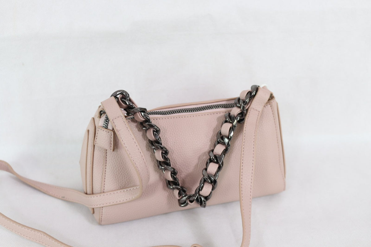 Sac Orta Nova rose avec anse chaîne gunmetal et bandoulière – Frippin'Dealz