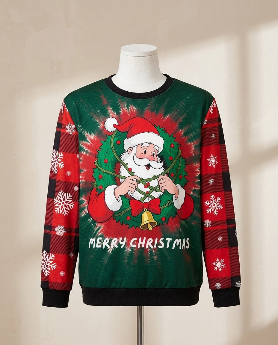 Sweat de Noël imprimé Père Noël – photo 1 – Frippin'Dealz – photo retouchée par IA