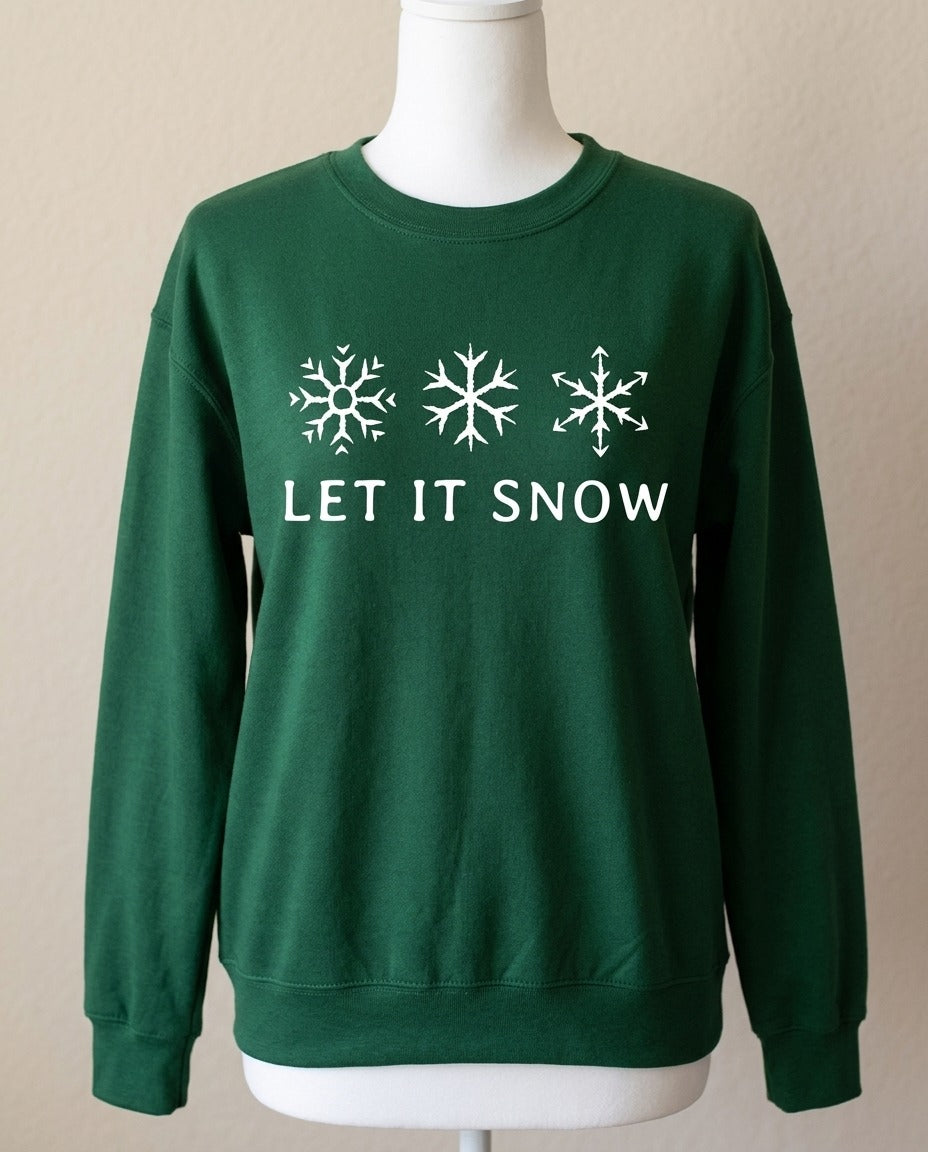 Sweat de Noël Let It Snow – photo 1 – Frippin'Dealz – photo retouchée par IA