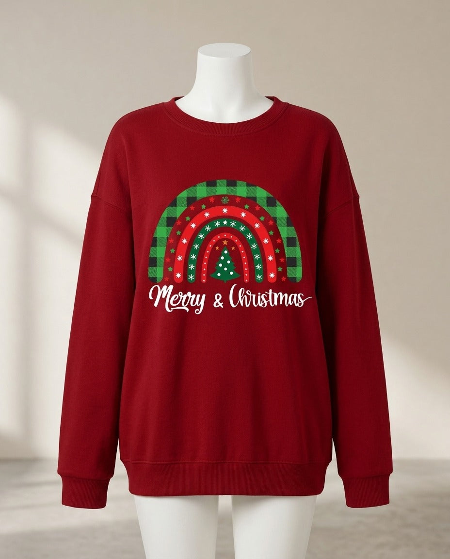 Sweat oversize arc-en-ciel tartan – photo 1 – Frippin'Dealz – photo retouchée par IA