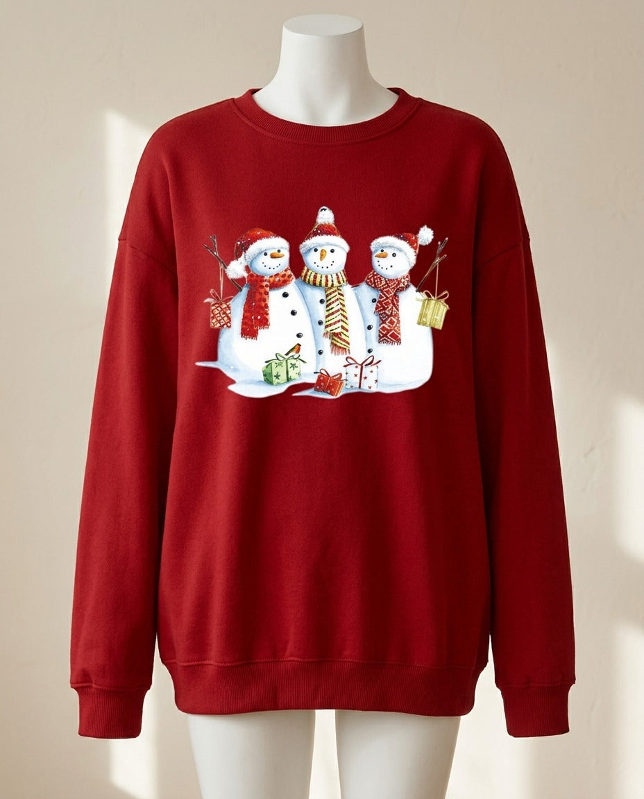Sweat oversize bonshommes de neige – photo 1 – Frippin'Dealz – photo retouchée par IA
